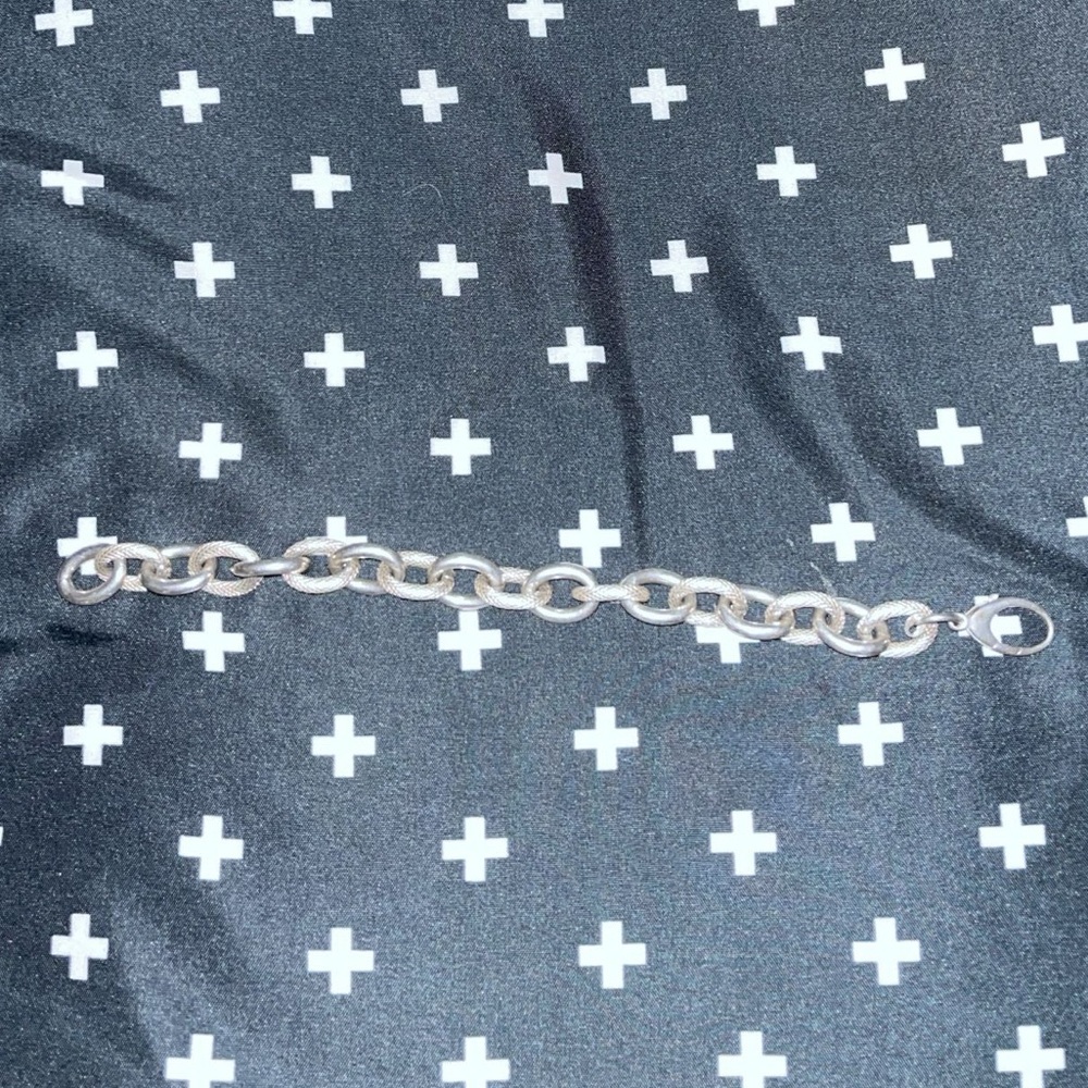 Vintage sterling silver chain bracelet